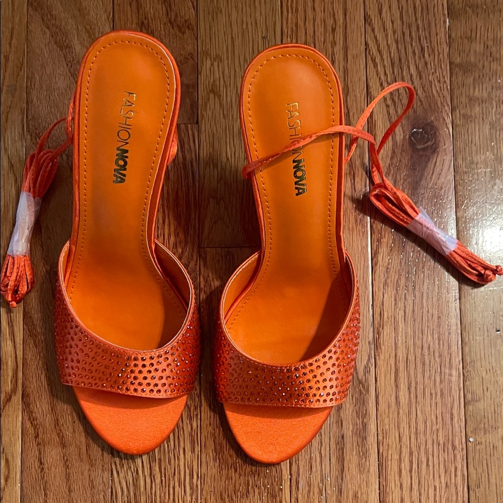 Fashion Nova Radiant Orange Heels